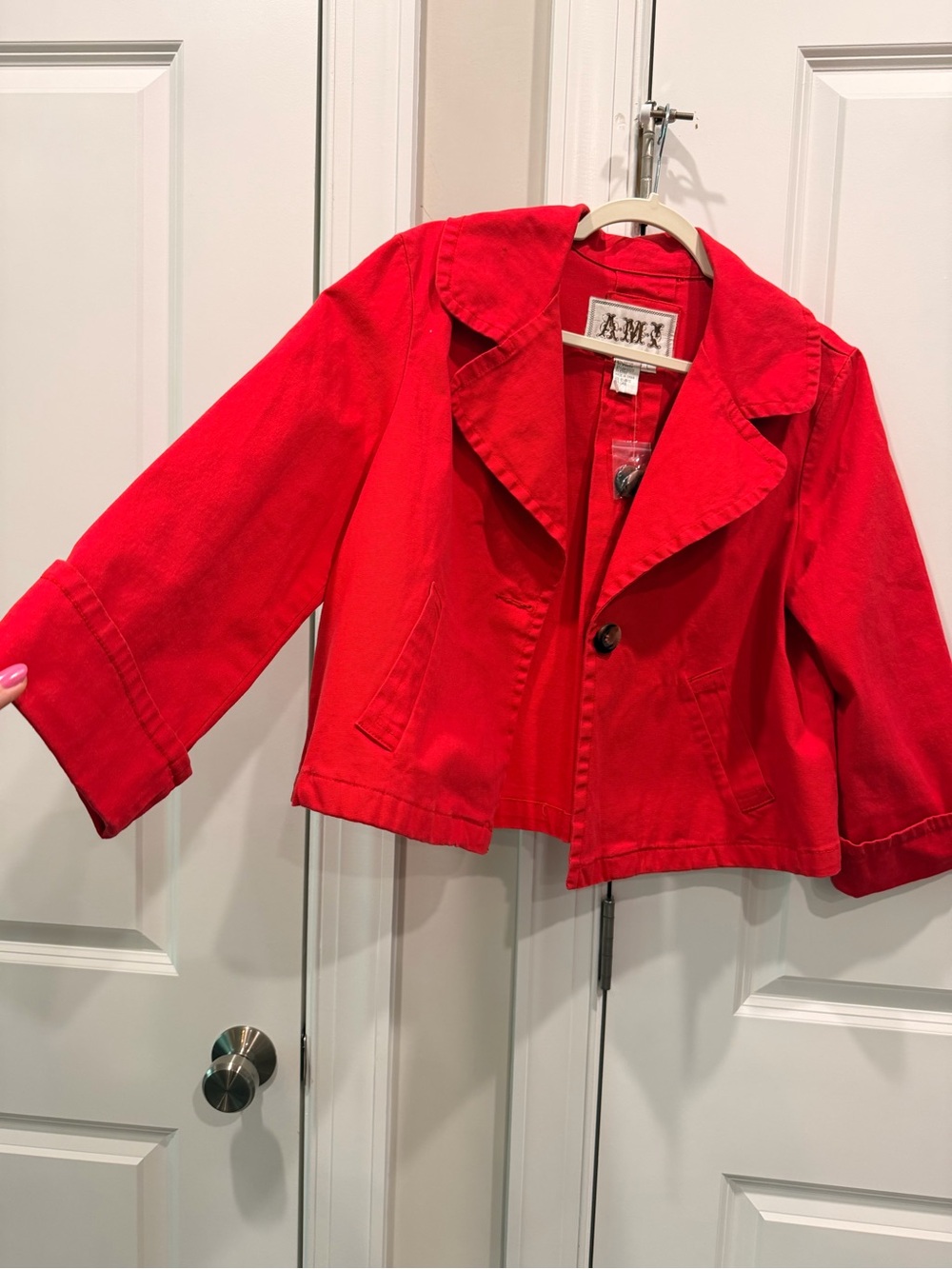 Woman's Red Cotton Jacket